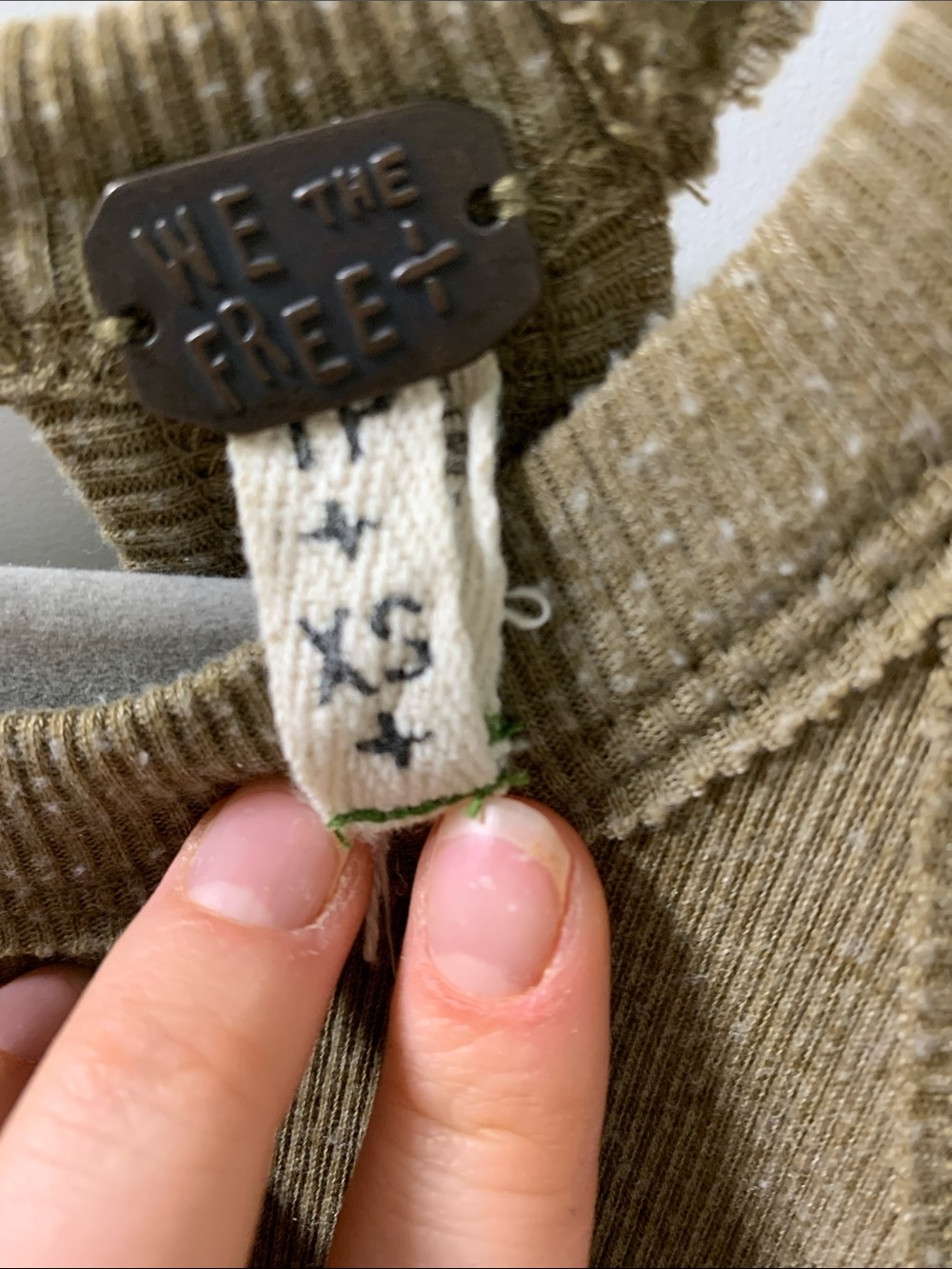 Free People Olive Ribbed Knit Tank - Picture 3 of 3